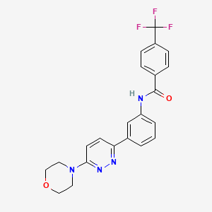 molecular formula C22H19F3N4O2 B2854029 N-(3-(6-morpholinopyridazin-3-yl)phenyl)-4-(trifluoromethyl)benzamide CAS No. 922561-30-6