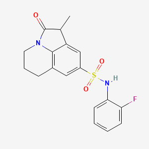 N-(2-fluorophenyl)-1-methyl-2-oxo-2,4,5,6-tetrahydro-1H-pyrrolo[3,2,1-ij]quinoline-8-sulfonamide