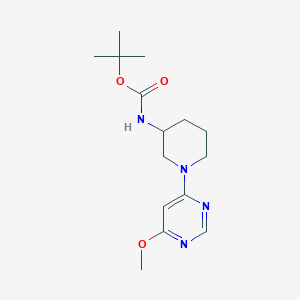 molecular formula C15H24N4O3 B2854035 tert-Butyl (1-(6-methoxypyrimidin-4-yl)piperidin-3-yl)carbamate CAS No. 1389313-55-6