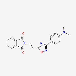molecular formula C20H18N4O3 B2854037 2-(2-(3-(4-(Dimethylamino)phenyl)-1,2,4-oxadiazol-5-yl)ethyl)isoindoline-1,3-dione CAS No. 1809491-77-7