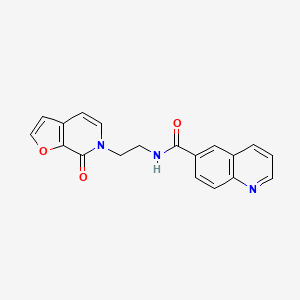 molecular formula C19H15N3O3 B2854040 N-(2-(7-氧代呋喃[2,3-c]吡啶-6(7H)-基)乙基)喹啉-6-甲酰胺 CAS No. 2034351-71-6