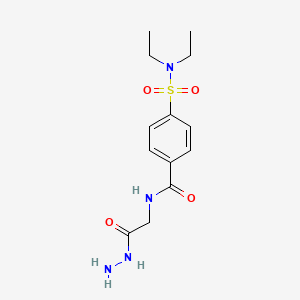molecular formula C13H20N4O4S B2854042 4-(N,N-diethylsulfamoyl)-N-(2-hydrazinyl-2-oxoethyl)benzamide CAS No. 392247-17-5