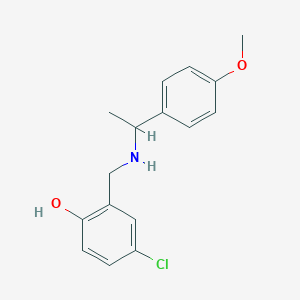 4-Chloro-2-({[1-(4-methoxyphenyl)ethyl]amino}methyl)phenol
