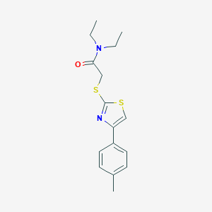 N,N-diethyl-2-{[4-(4-methylphenyl)-1,3-thiazol-2-yl]sulfanyl}acetamide