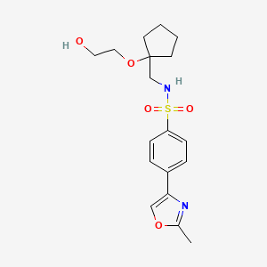 N-((1-(2-hydroxyethoxy)cyclopentyl)methyl)-4-(2-methyloxazol-4-yl)benzenesulfonamide