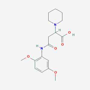 molecular formula C17H24N2O5 B2854064 4-((2,5-Dimethoxyphenyl)amino)-4-oxo-2-(piperidin-1-yl)butanoic acid CAS No. 900011-82-7