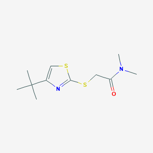 2-[(4-tert-butyl-1,3-thiazol-2-yl)sulfanyl]-N,N-dimethylacetamide