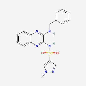 molecular formula C19H18N6O2S B2854074 N-(3-(benzylamino)quinoxalin-2-yl)-1-methyl-1H-pyrazole-4-sulfonamide CAS No. 1788677-99-5