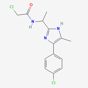 2-Chloro-N-[1-[4-(4-chlorophenyl)-5-methyl-1H-imidazol-2-yl]ethyl]acetamide