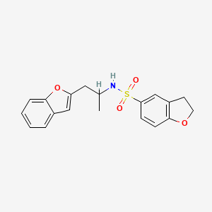 molecular formula C19H19NO4S B2854098 N-(1-(benzofuran-2-yl)propan-2-yl)-2,3-dihydrobenzofuran-5-sulfonamide CAS No. 2034331-58-1