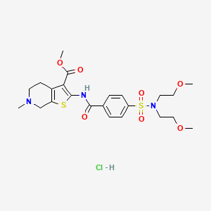 methyl 2-(4-(N,N-bis(2-methoxyethyl)sulfamoyl)benzamido)-6-methyl-4,5,6,7-tetrahydrothieno[2,3-c]pyridine-3-carboxylate hydrochloride
