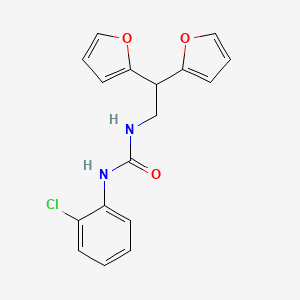 molecular formula C17H15ClN2O3 B2854104 1-(2-Chlorophenyl)-3-(2,2-di(furan-2-yl)ethyl)urea CAS No. 2194907-24-7