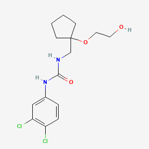 1-(3,4-Dichlorophenyl)-3-((1-(2-hydroxyethoxy)cyclopentyl)methyl)urea
