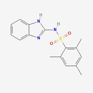molecular formula C16H17N3O2S B2854112 N-(1H-benzo[d]imidazol-2-yl)-2,4,6-trimethylbenzenesulfonamide CAS No. 941913-12-8