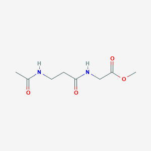 molecular formula C8H14N2O4 B2854126 Methyl 2-(3-acetamidopropanoylamino)acetate CAS No. 1156429-67-2