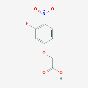 molecular formula C8H6FNO5 B2854127 2-(3-Fluoro-4-nitrophenoxy)acetic acid CAS No. 168897-65-2