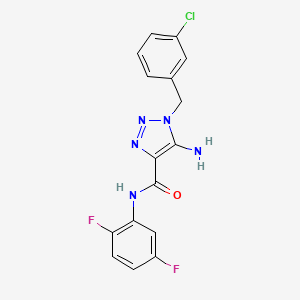 molecular formula C16H12ClF2N5O B2854131 5-amino-1-(3-chlorobenzyl)-N-(2,5-difluorophenyl)-1H-1,2,3-triazole-4-carboxamide CAS No. 899736-85-7