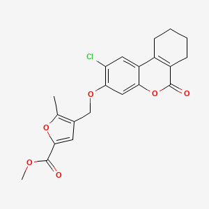 Methyl 4-[(2-chloro-6-oxo-7,8,9,10-tetrahydrobenzo[c]chromen-3-yl)oxymethyl]-5-methylfuran-2-carboxylate