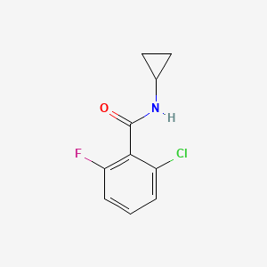 molecular formula C10H9ClFNO B2854133 2-chloro-N-cyclopropyl-6-fluorobenzamide CAS No. 1341764-26-8