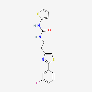 1-(2-(2-(3-Fluorophenyl)thiazol-4-yl)ethyl)-3-(thiophen-2-yl)urea
