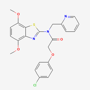 2-(4-chlorophenoxy)-N-(4,7-dimethoxybenzo[d]thiazol-2-yl)-N-(pyridin-2-ylmethyl)acetamide