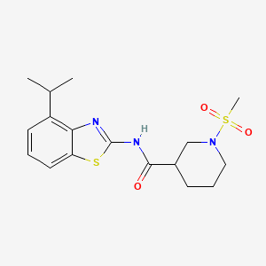 molecular formula C17H23N3O3S2 B2854141 N-(4-isopropylbenzo[d]thiazol-2-yl)-1-(methylsulfonyl)piperidine-3-carboxamide CAS No. 1060215-11-3