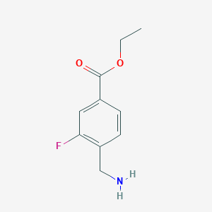 molecular formula C10H12FNO2 B2854143 Ethyl 4-(aminomethyl)-3-fluorobenzoate CAS No. 2114192-08-2