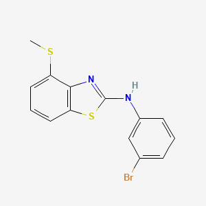 molecular formula C14H11BrN2S2 B2854147 N-(3-bromophenyl)-4-(methylthio)benzo[d]thiazol-2-amine CAS No. 890961-65-6