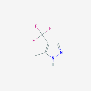 molecular formula C5H5F3N2 B2854152 3-甲基-4-(三氟甲基)-1H-吡唑 CAS No. 864239-61-2