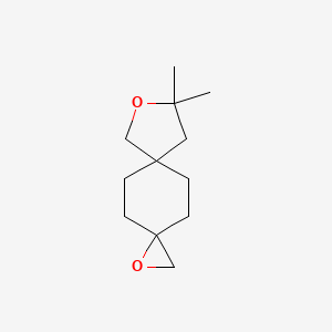 molecular formula C12H20O2 B2854174 9,9-Dimethyl-2,8-dioxadispiro[2.2.46.23]dodecane CAS No. 2248385-65-9