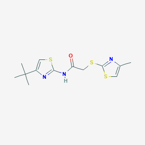 N-(4-tert-butyl-1,3-thiazol-2-yl)-2-[(4-methyl-1,3-thiazol-2-yl)sulfanyl]acetamide