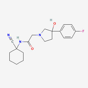 molecular formula C19H24FN3O2 B2854199 N-(1-Cyanocyclohexyl)-2-[3-(4-fluorophenyl)-3-hydroxypyrrolidin-1-yl]acetamide CAS No. 2223838-52-4