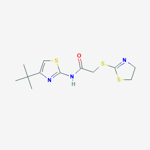 N-(4-tert-butyl-1,3-thiazol-2-yl)-2-(4,5-dihydro-1,3-thiazol-2-ylsulfanyl)acetamide