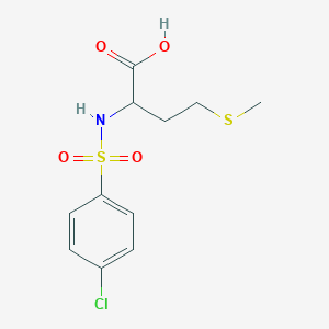 2-[(4-Chlorophenyl)sulfonylamino]-4-methylsulfanylbutanoic acid