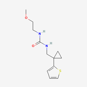 1-(2-Methoxyethyl)-3-((1-(thiophen-2-yl)cyclopropyl)methyl)urea