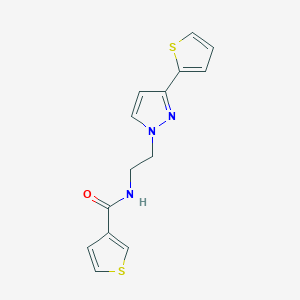 N-(2-(3-(thiophen-2-yl)-1H-pyrazol-1-yl)ethyl)thiophene-3-carboxamide