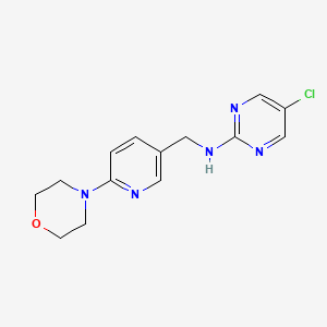 5-chloro-N-((6-morpholinopyridin-3-yl)methyl)pyrimidin-2-amine