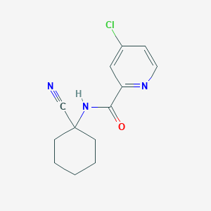 molecular formula C13H14ClN3O B2854213 4-chloro-N-(1-cyanocyclohexyl)pyridine-2-carboxamide CAS No. 1623947-47-6