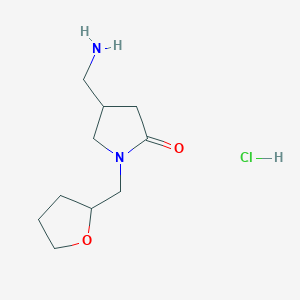 4-(Aminomethyl)-1-(oxolan-2-ylmethyl)pyrrolidin-2-one;hydrochloride