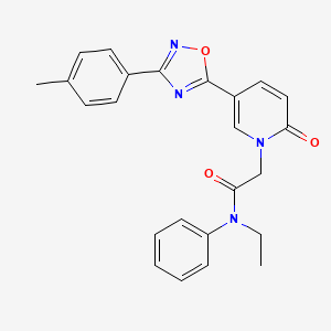 N-ethyl-2-(2-oxo-5-(3-(p-tolyl)-1,2,4-oxadiazol-5-yl)pyridin-1(2H)-yl)-N-phenylacetamide