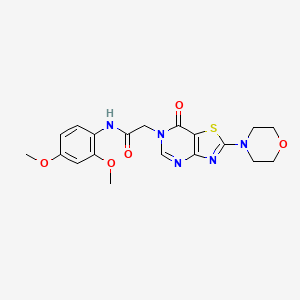 N-(2,4-dimethoxyphenyl)-2-(2-morpholino-7-oxothiazolo[4,5-d]pyrimidin-6(7H)-yl)acetamide