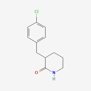 molecular formula C12H14ClNO B2854228 3-(4-Chlorobenzyl)-2-piperidone CAS No. 1260763-19-6; 222048-25-1