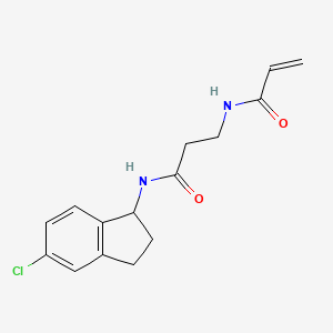 N-(5-Chloro-2,3-dihydro-1H-inden-1-yl)-3-(prop-2-enoylamino)propanamide