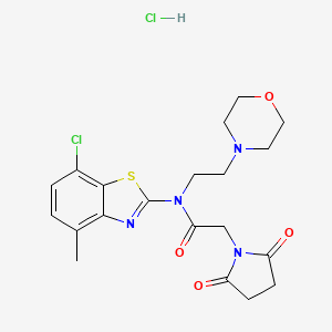 N-(7-chloro-4-methylbenzo[d]thiazol-2-yl)-2-(2,5-dioxopyrrolidin-1-yl)-N-(2-morpholinoethyl)acetamide hydrochloride