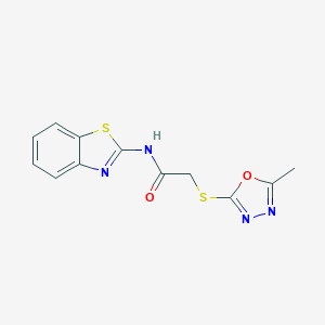 N-(1,3-benzothiazol-2-yl)-2-[(5-methyl-1,3,4-oxadiazol-2-yl)sulfanyl]acetamide