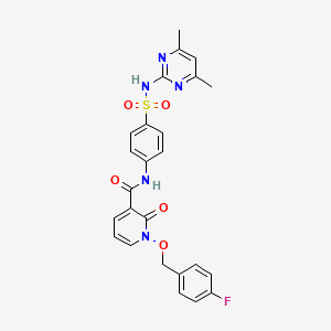 molecular formula C25H22FN5O5S B2854241 N-(4-(N-(4,6-二甲基嘧啶-2-基)磺酰胺)苯基)-1-((4-氟苄基)氧基)-2-氧代-1,2-二氢吡啶-3-甲酰胺 CAS No. 868678-72-2