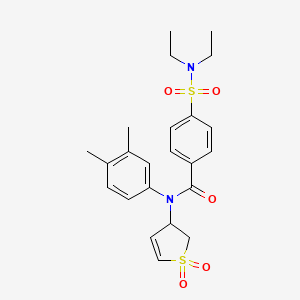 4-(N,N-diethylsulfamoyl)-N-(3,4-dimethylphenyl)-N-(1,1-dioxido-2,3-dihydrothiophen-3-yl)benzamide