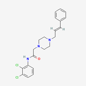 molecular formula C21H23Cl2N3O B2854247 N-(2,3-dichlorophenyl)-2-{4-[(2E)-3-phenylprop-2-en-1-yl]piperazin-1-yl}acetamide CAS No. 307952-96-1