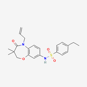 N-(5-allyl-3,3-dimethyl-4-oxo-2,3,4,5-tetrahydrobenzo[b][1,4]oxazepin-8-yl)-4-ethylbenzenesulfonamide