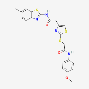 N-(4-methoxyphenyl)-2-((4-(2-((6-methylbenzo[d]thiazol-2-yl)amino)-2-oxoethyl)thiazol-2-yl)thio)acetamide
